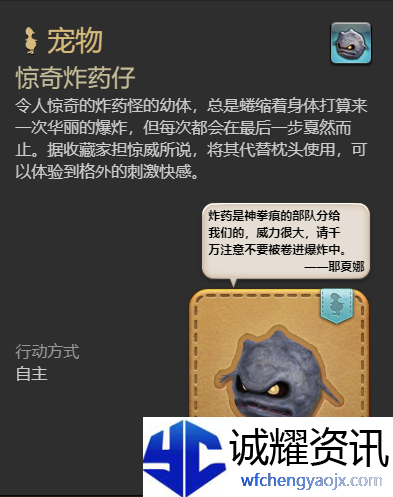 《最终幻想14：水晶世界》惊奇炸药仔宠物获得方法