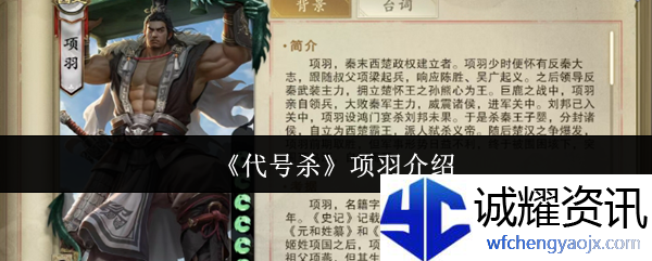 《代号杀》项羽介绍
