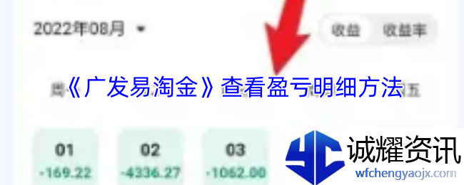 《广发易淘金》查看盈亏明细方法