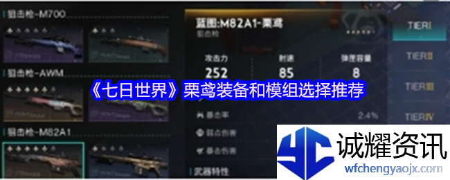 《七日世界》栗鸢装备和模组选择推荐