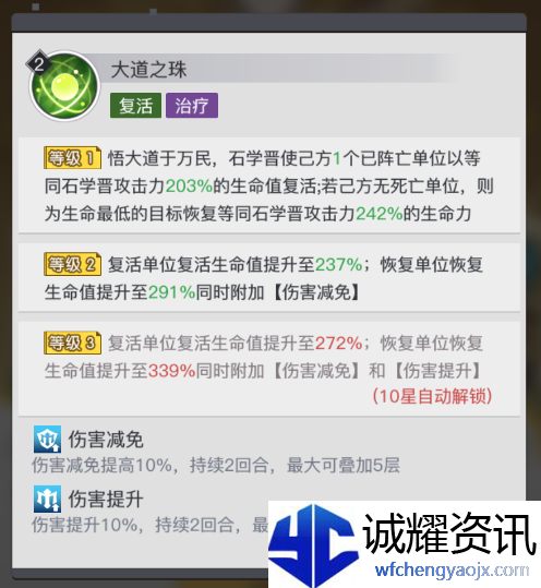 《三千幻世》石学晋技能培养建议