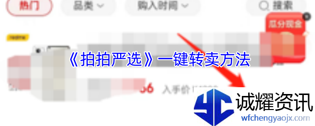 《拍拍严选》一键转卖方法