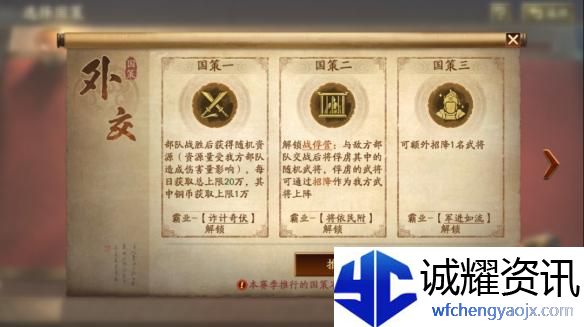 三国志战略版霸王讨逆国策怎么玩