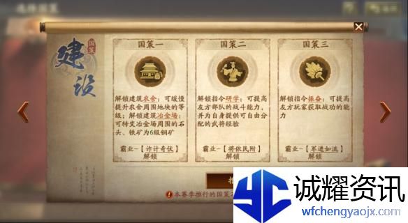 三国志战略版霸王讨逆国策怎么玩