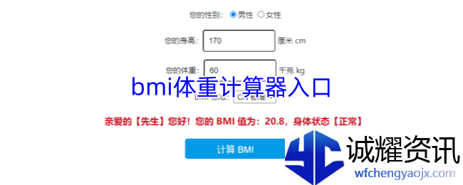 bmi体重计算器入口