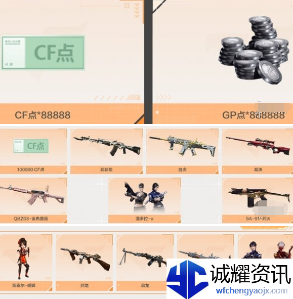 cf体验服有哪些福利
