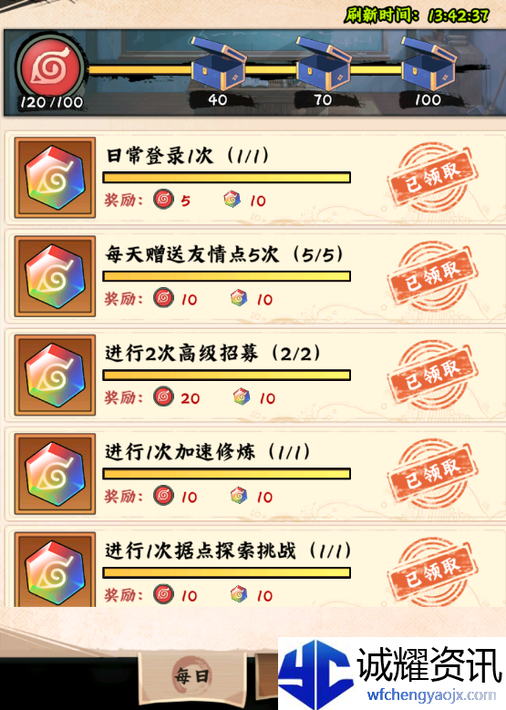 《火影忍者：木叶高手》每日必做事情和顺序一览