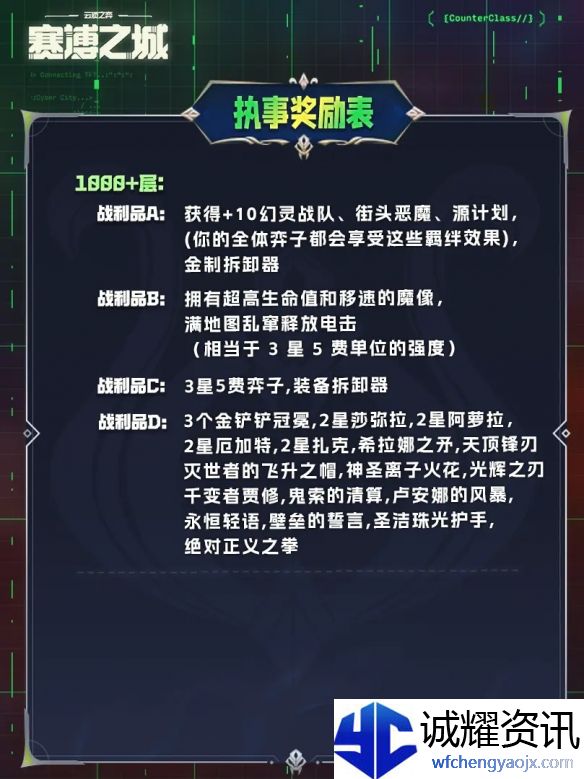 云顶之弈执事1000层奖励有什么